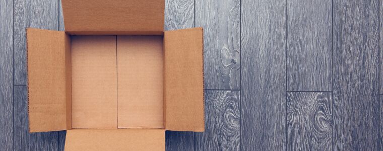 open cardboard box