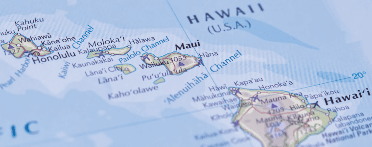 map of maui