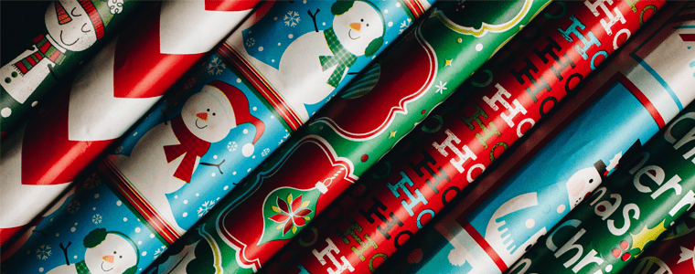 wrapping paper rolls