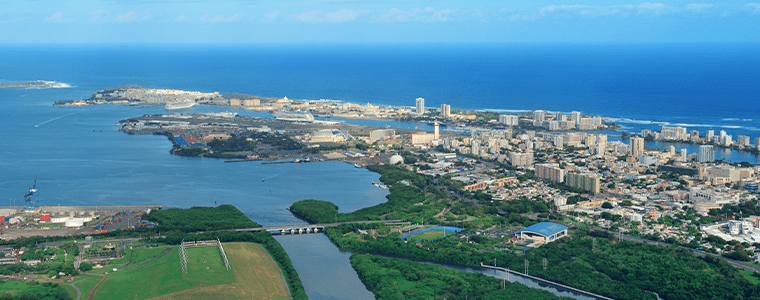 overhead view of puerto rico