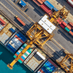 shipping container port